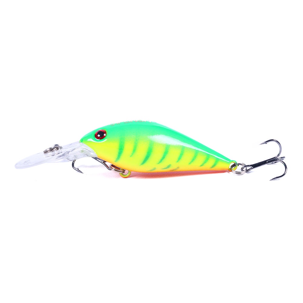 HENGJIA 1pcs Minnow Fishing Lures 8CM 8.2G Crankbait Fishing Wobblers 3D Eyes Artificial Hard Bait Bass tackle