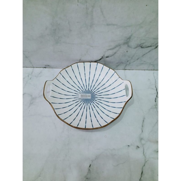 Piring Salur Biru Bulat HDL N