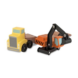 melissa and doug trailer and excavator