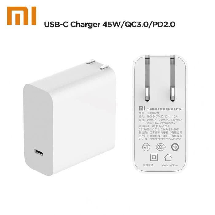 USB-C Type C Charger 45W Supports PD2.0 Quick and QC3.0