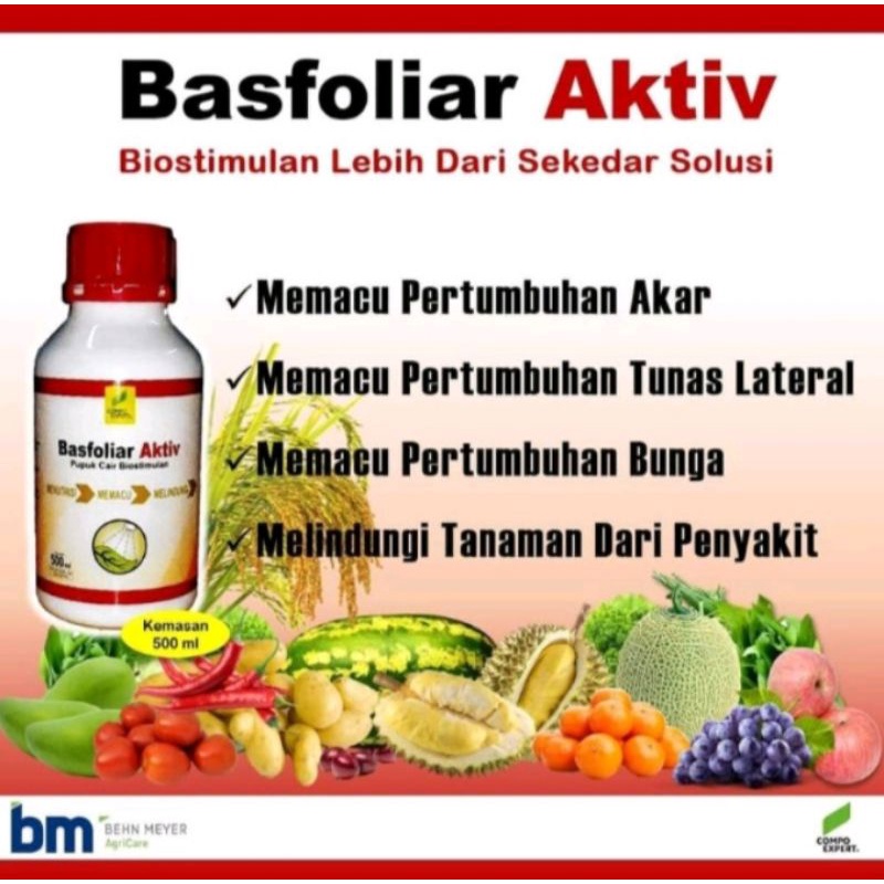 Basfoliar Aktif Pupuk Cair Biostimulan Produk Behn Meyer Kemasan 500 Ml