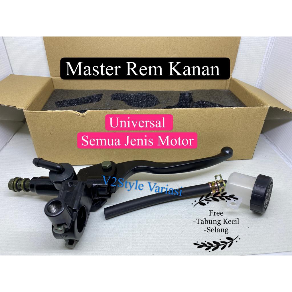 Handle Master rem Kanan + Selang Tabung minyak Noname Classic Beat Nmax Aerox Vixion VArio Beat Vario Scoopy Revo Supra Sonic Mio Jupiter Lexi FIZ R MX King BEAT VARIO SPACY FU Tiger NINJA AEROX Handle master rem kanan no name thailand universal