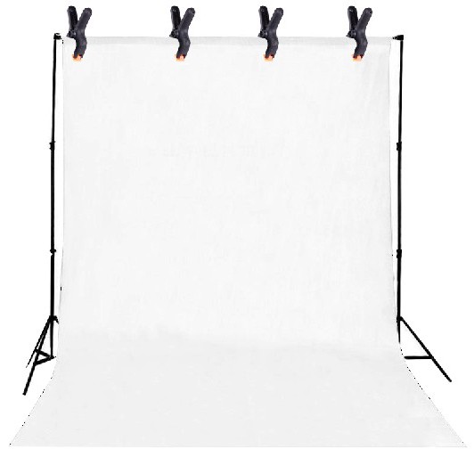 Paket Studio stand tiang background klip kain background Putih/hijau