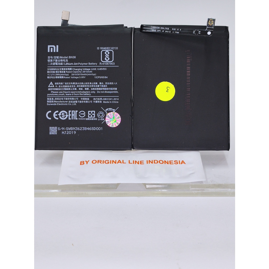 BATERAI BN-36 BN36 XIAOMI MI A2 / MI 6X BATERE BATTERY