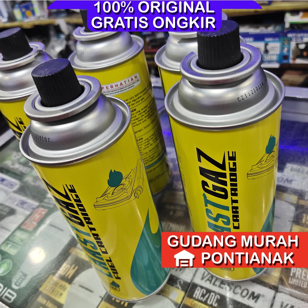 Gas Kaleng dan isi-nya Tabung Eaastgas Kompor Portable 235G Lebih banyak 5gram dari hi cook