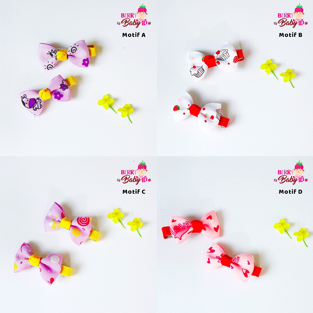 Berry Mart Jepit Rambut Bayi 2 Pcs Anak Korean Children Hairpin Sachi Baby SAA012 Berry Mart