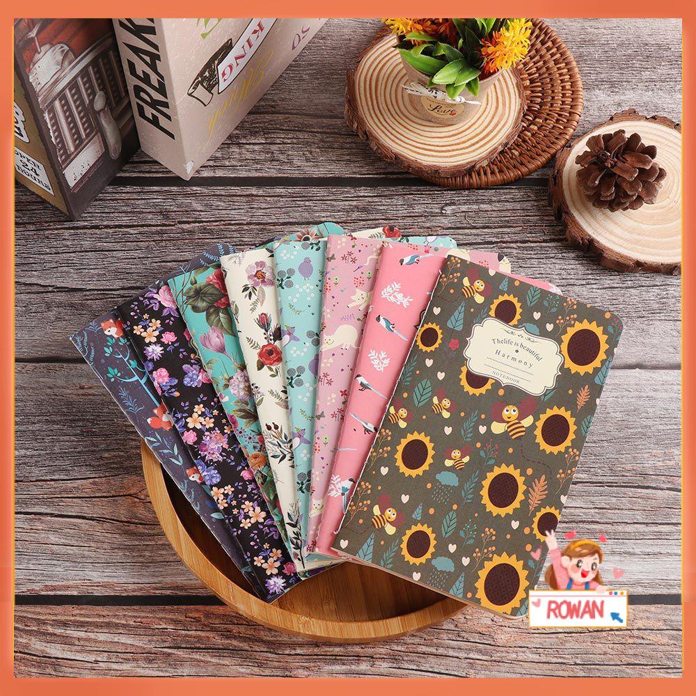 1Pc Buku Diary / Notebook Retro Bahan Kertas Kraft Motif Lukisan Tangan untuk Kantor