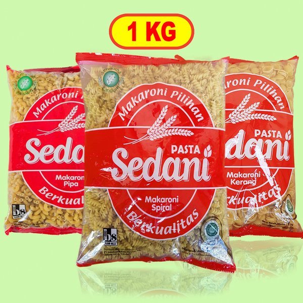 

Makaroni Sedani Spiral/Pipa/Kerang/Makroni Sayur 1Kg