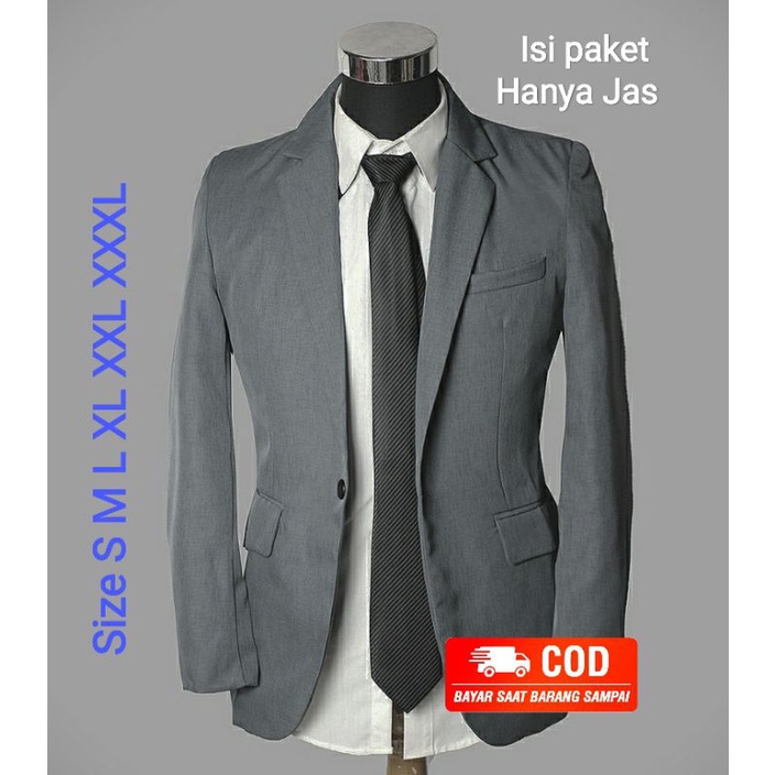 Jas Abu tua / Jas pria size jumbo / Jas full abu / Jas formal pria
