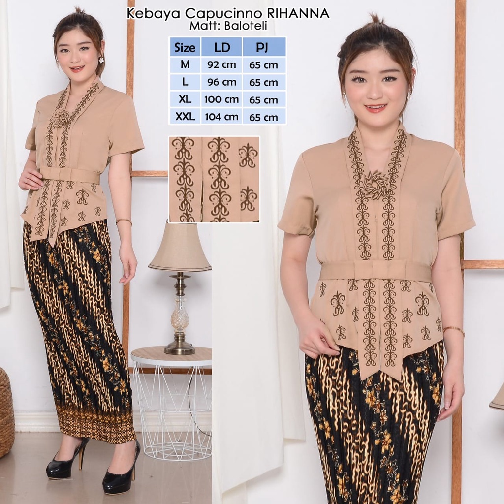 Terbaru  Atasan Kebaya Encim Rihana Katun Bordir  Wanita