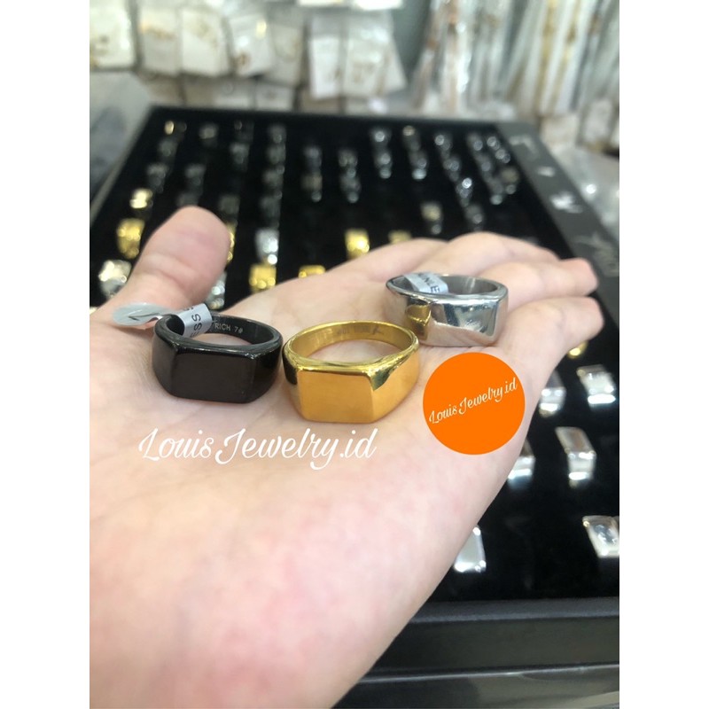 Cincin Pria Titanium Polos dan Elegan / Mewah✅✨