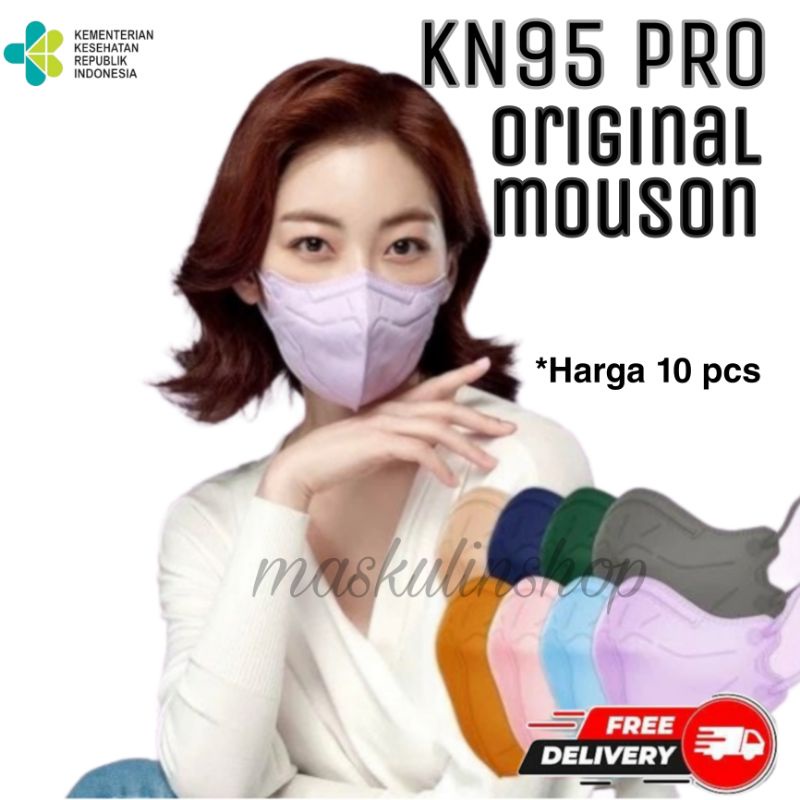 MASKER KN95 PRO MOUSON ISI 10 PCS/ MASKER KN95 MOUSON PRO PREMIUM/ MASKER KN95 5PLY WARNA/ MASKER KN