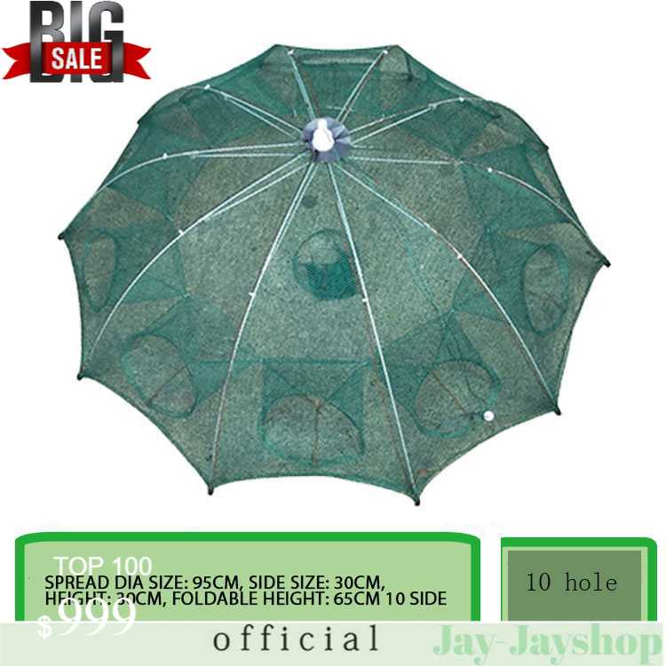 Jaring Pancing Ikan Hexagonal 10 Hole Fishing Net Trap Cage - H14572