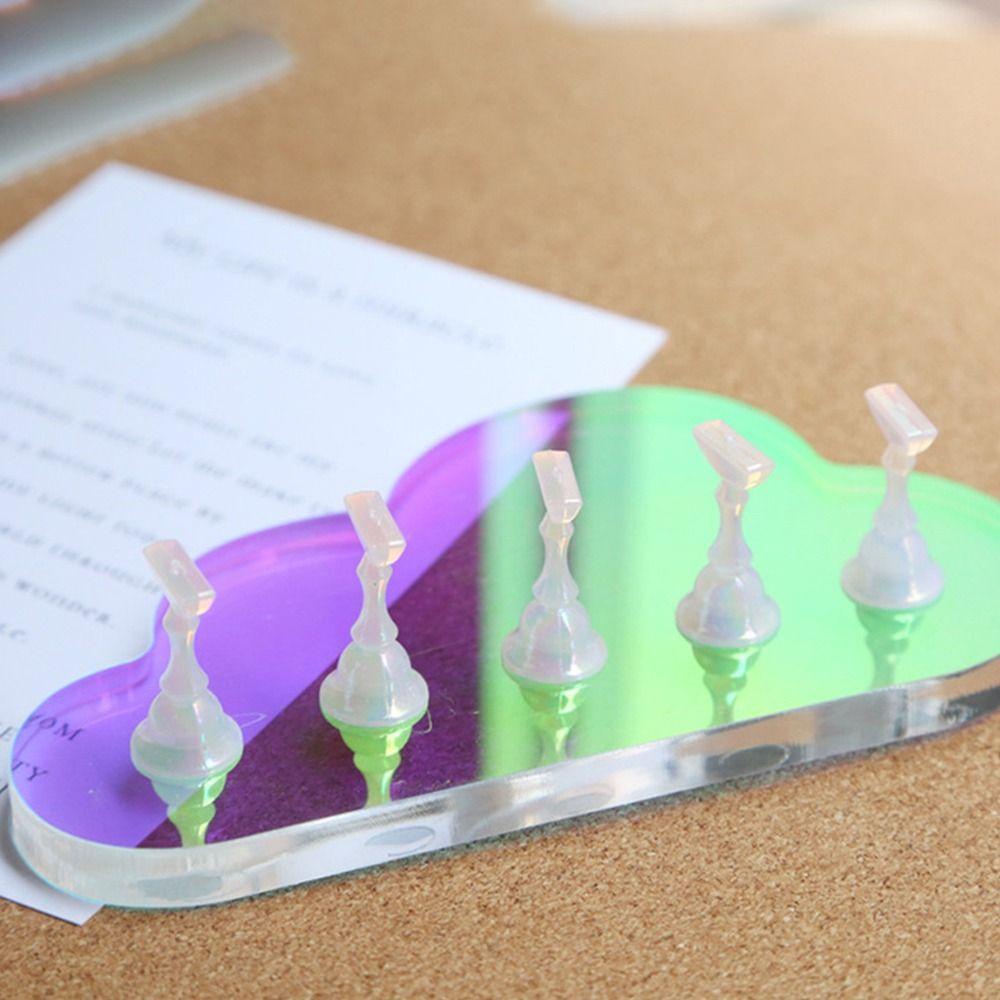 Needway   Tempat Ujung Kuku Palsu Aurora Cewek Nail Display Stand Salon Rak Mandi Tekan Pada Kuku Nail Art Stand Praktek