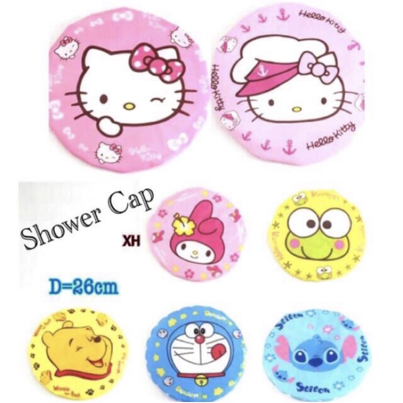 shower cap / penutup kepala mandi / penutup rambut /motif