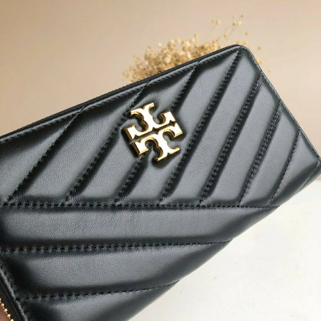 DOMPET TB TORY BURCH KIRA CHEVRON ZIP CONTINENTAL