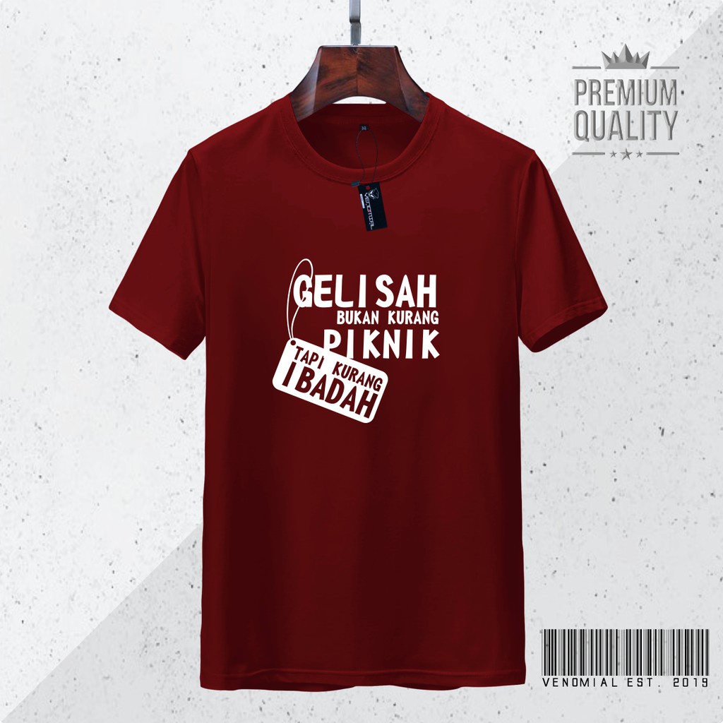 Tshirt Baju Kaos Distro GELISAH KURANG IBADAH / Kaos Distro Pria Wanita