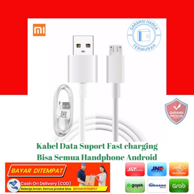 Kabel Data Original Redmi 6A Fastcharging White series [QTOP.ID]