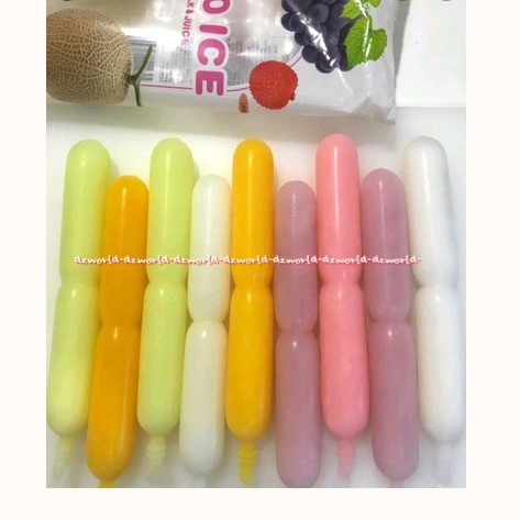 Cocon Yogo Ice 10pcs Minuman Rasa Aneka Buah Anggur Es Buah Coccon Kokon Es Cream Eskrim Es Lilin Plastik