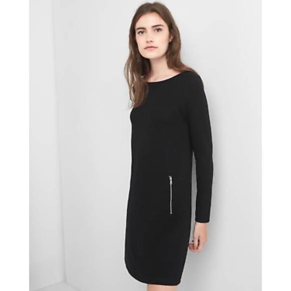 G*p black dres with zipper pocket