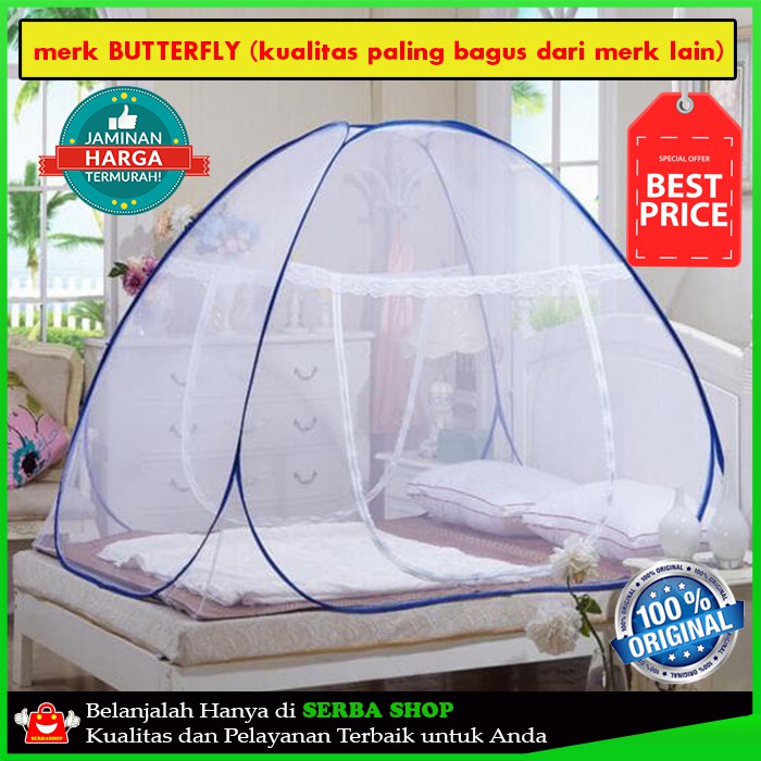 Kelambu Tempat Tidur ORI BUTTERFLY 200x200 cm anti nyamuk serangga / kelambu tidur 200x200