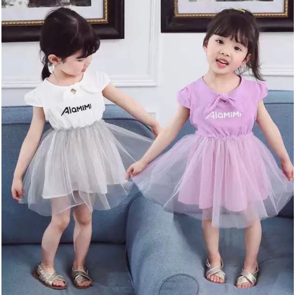 BARU! LIA020 Dress Korea Bayi 1-4 tahun Perempuan Fashion Terlaris Baju Pesta Pergi Jalan