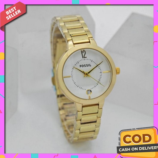 Jam Tangan Wanita Analog Fosil 737 Fashion Wanita Hitam Rosegold Terba Jam Tangan Wanita  Bling Bl