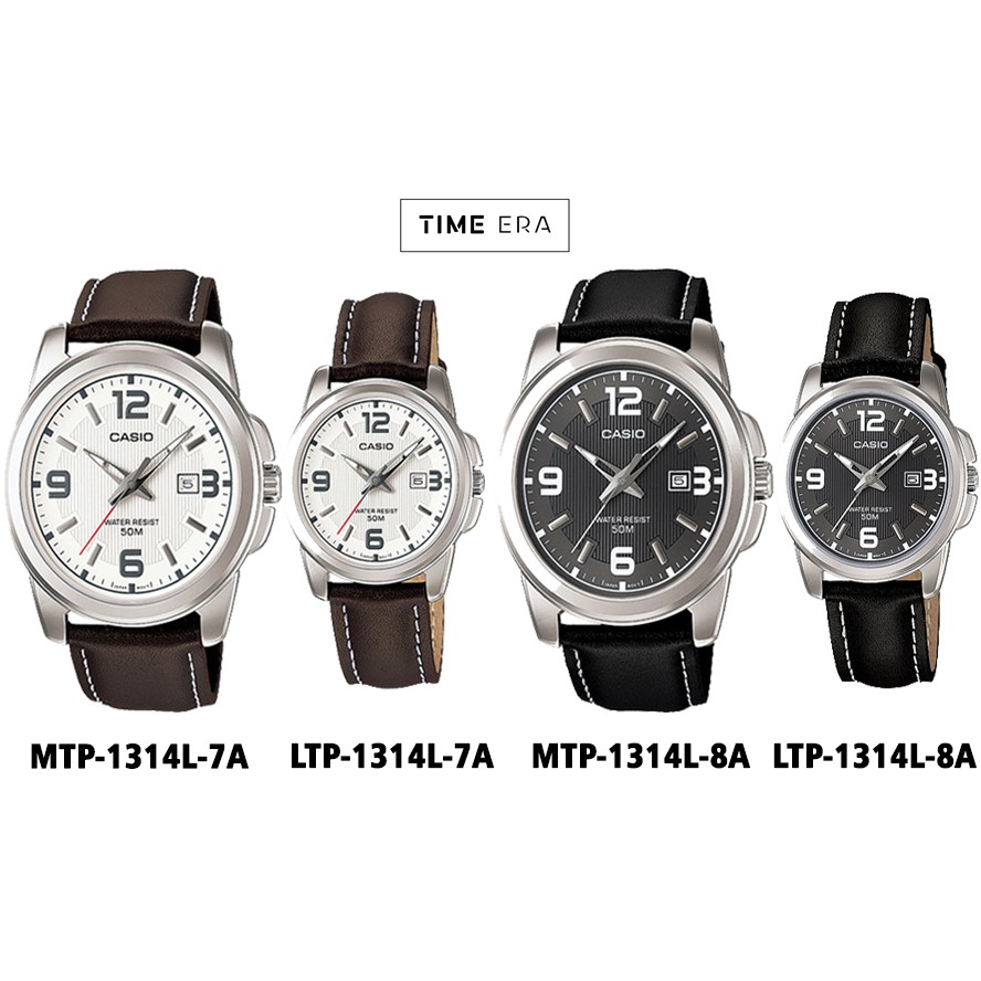 Casio Original MTP-1314L 7A / 8A / LTP-1314L 7A / 8A (simple and glamorous) Jam Tangan Kulit