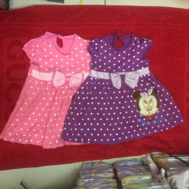 Baju rok polkadot dress anak perempuan