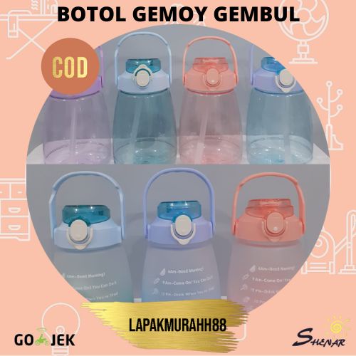 SHENAR BOTOL VIRAL GEMOY GEMBUL / BOTOL 1.3 LITER TRANSPARANT DAN GRADASI / BOTOL MOTIVASI