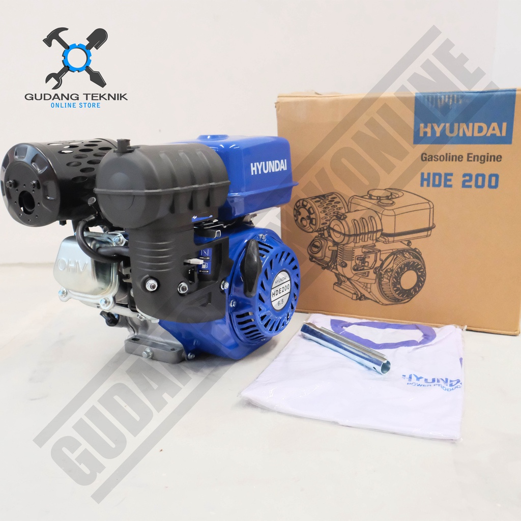 Engine HYUNDAI HDE160 5.5HP 4Tak / Mesin Penggerak Serbaguna HDE200 6.5HP  - Engine Gasoline Bensin HDE 160 200 HYUNDAI