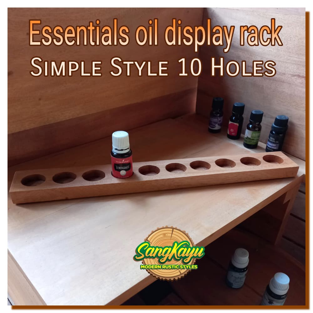 Rak essential oil 10 holes rak minyak aroma therapy pengharum ruangan