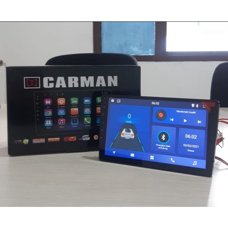 tv double din android carman 7" ram 2gb internal 32gb