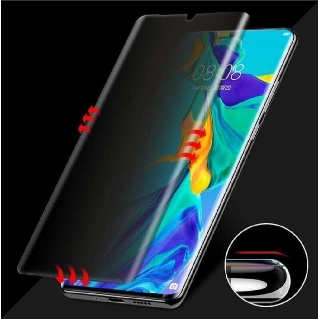 New Hydrogel Anti SPY GLOSSY SAMSUNG Note 20 20-Ultra Note 10 10+ 10-Lite Note 9 Note 8 S23 S20 S22 S21 FE S10-Lite Hidrogel Full Cover Covergel/Tidak Bisa Lihat Dari Samping/Ful jely/CLEAR GLOSY Black Hitam Gelap A-Gores NANO Lapisan Spay Orisinil Plus