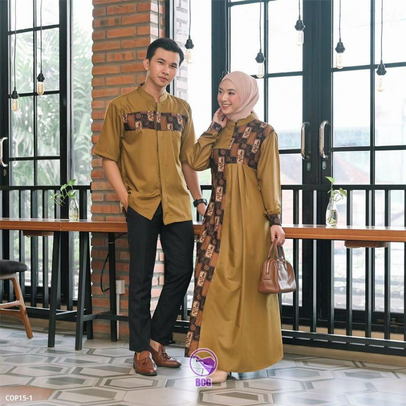 gamis couple - gamis batik - hem batik - couple batik pekalongan