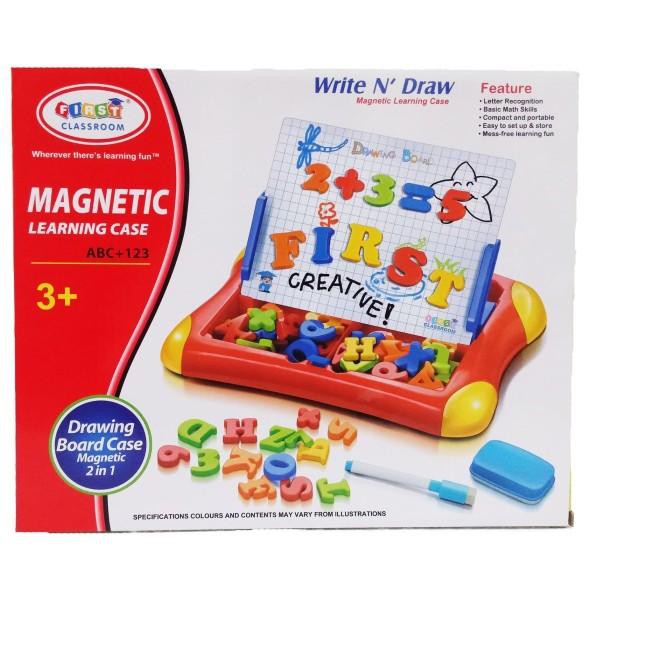 

T33L Magnetic Learning Case Drawing Board Mainan Edukasi Anak Papan Tulis - Tanpa Kaki .