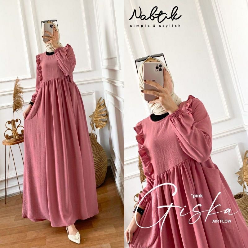 (GISKA) Gamis Crinkle Airflow Uragiri/Giska Dress