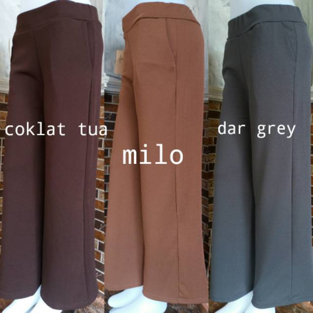 Kulot krep / celana kulot milano / kulot panjang wanita / grosir kulot / kulot basic polos terbaru