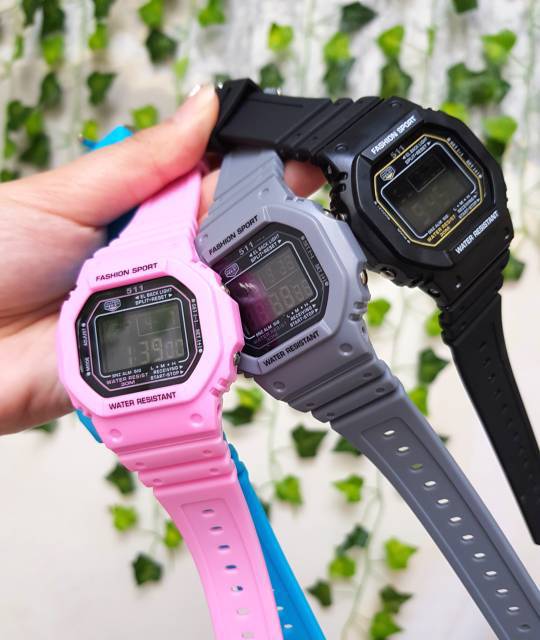 Jam Tangan Wanita Sporty Digital 5111 Strap Rubber