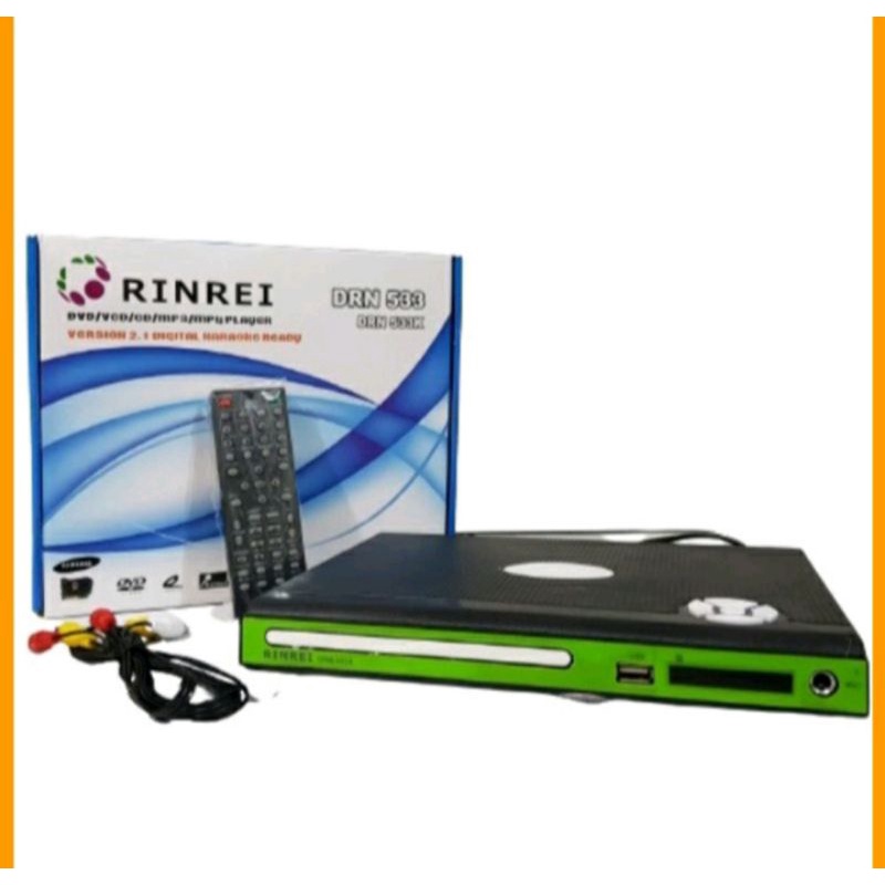 DVD VCD CD MP3 MP4 RINREI DRN533K Mini Karaoke, USB Player