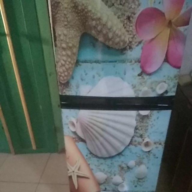 Stiker Kulkas 1 Pintu 2 Pintu Motif Kerang Pantai