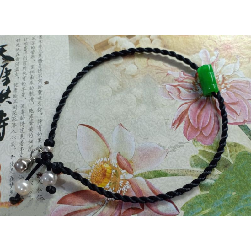 Gelang Giok Bambu Hijau Asli