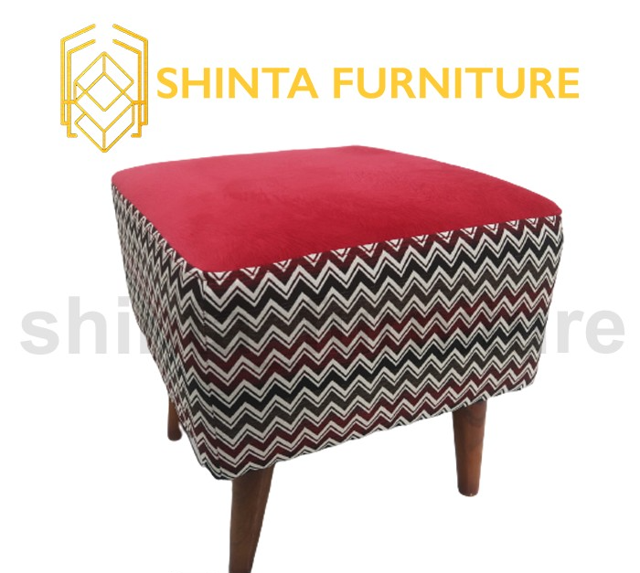 Kursi Persegi Merah/ Kursi Bar/ Kursi Stool / Kursi Kotak Stool
