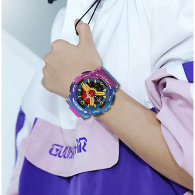 Jam Tangan Pria Wanita Casio G-Shock GA-110XC-4A GA110 Rainbow Autolight Edition Multi Color