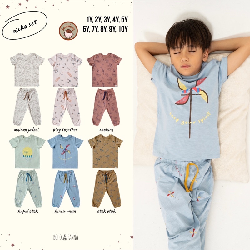 Bohopanna Nicko Set PART 1 (1-5thn) / Setelan Anak Unisex