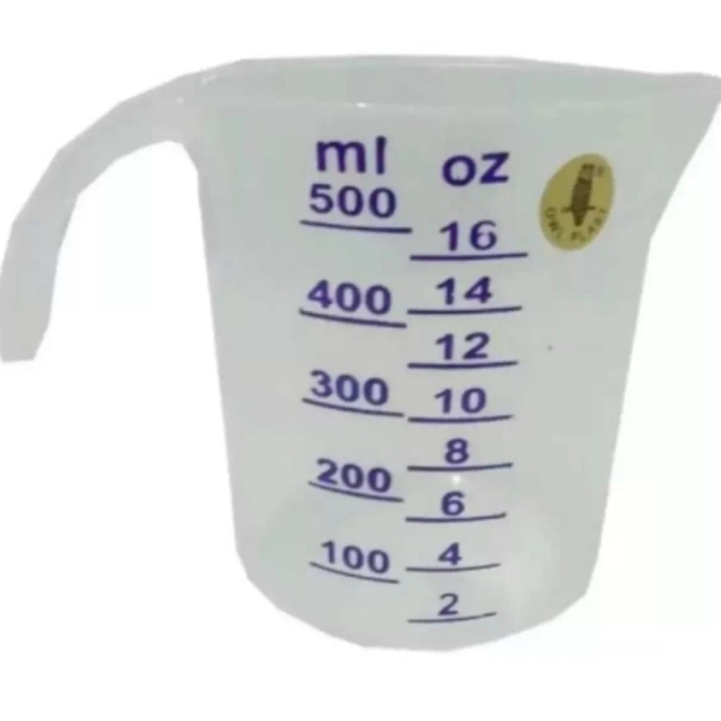 Gelas Ukur Plastik - Gelas Takaran -Gelas Ukur 500 ml OWL - Gelas Plastik Ukur - Gelas Takar