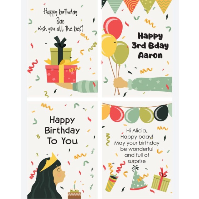 

Tambahan kertas kado + Kartu ucapan