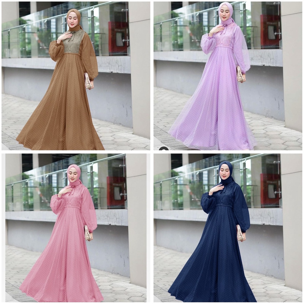 MAXY SHEREN FASHION PAKAIAN WANITA DRESS GAMIS MAXI EDHM