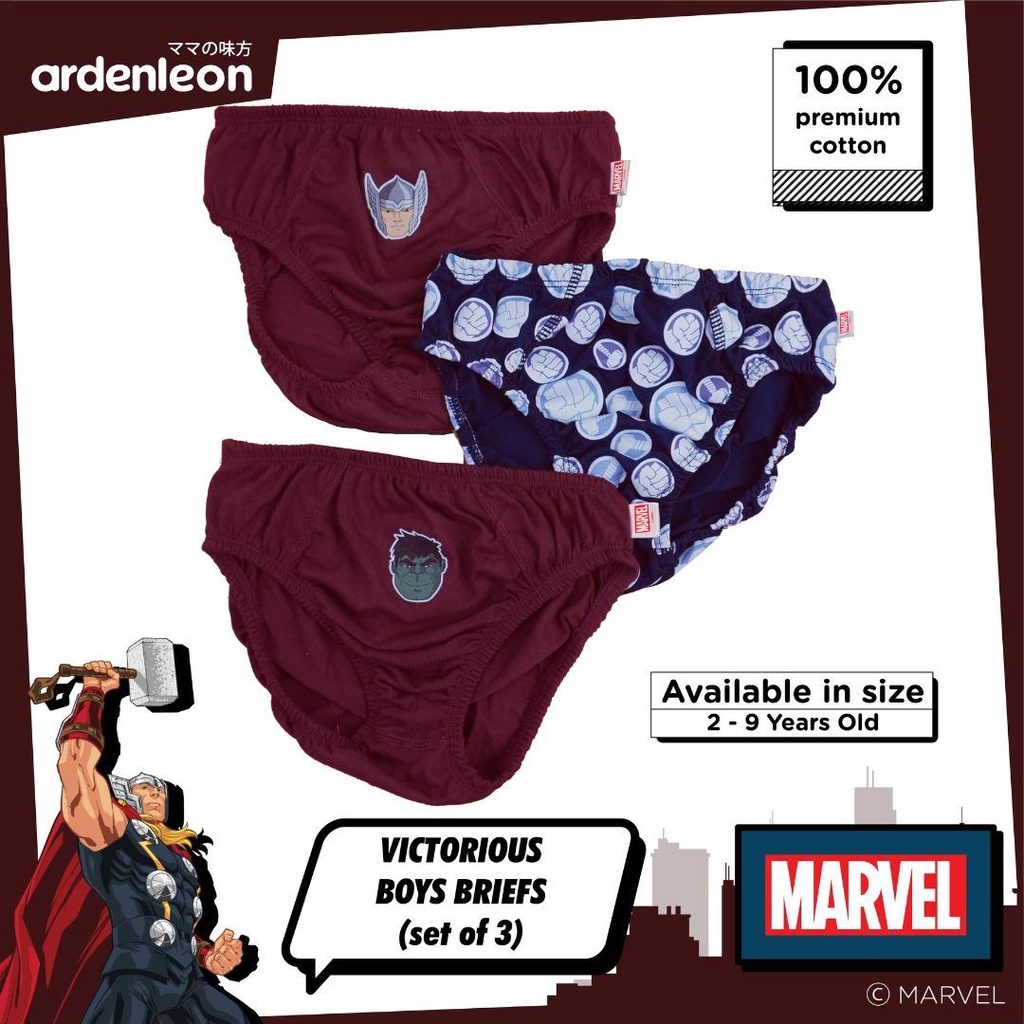 ARDENLEON x MARVEL Red Boys Briefs 2.0