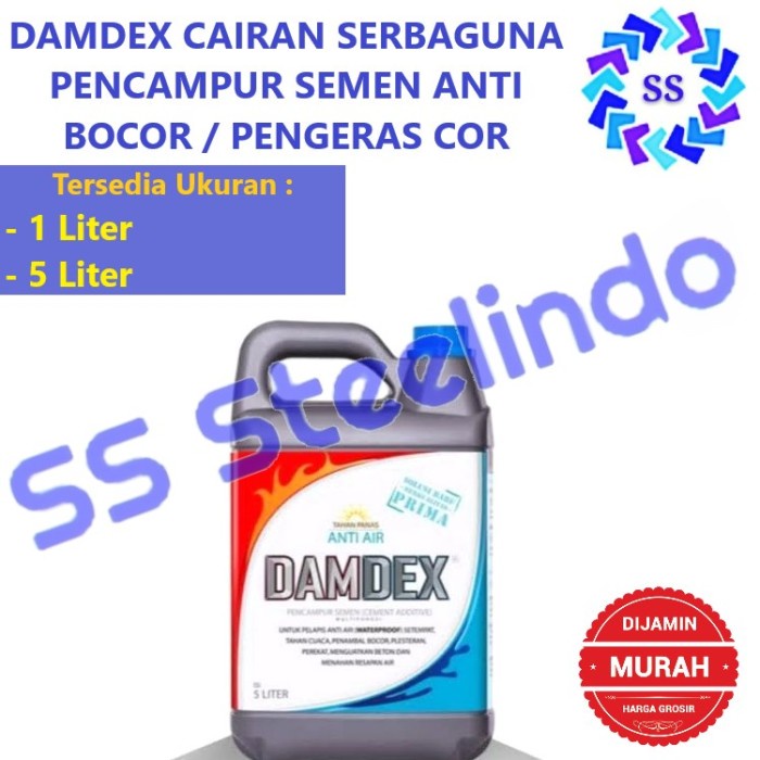 Jual Damdex Cairan Serbaguna Pencampur Semen Anti Bocor Pengeras Cor 1 Liter 5 Liter 1961